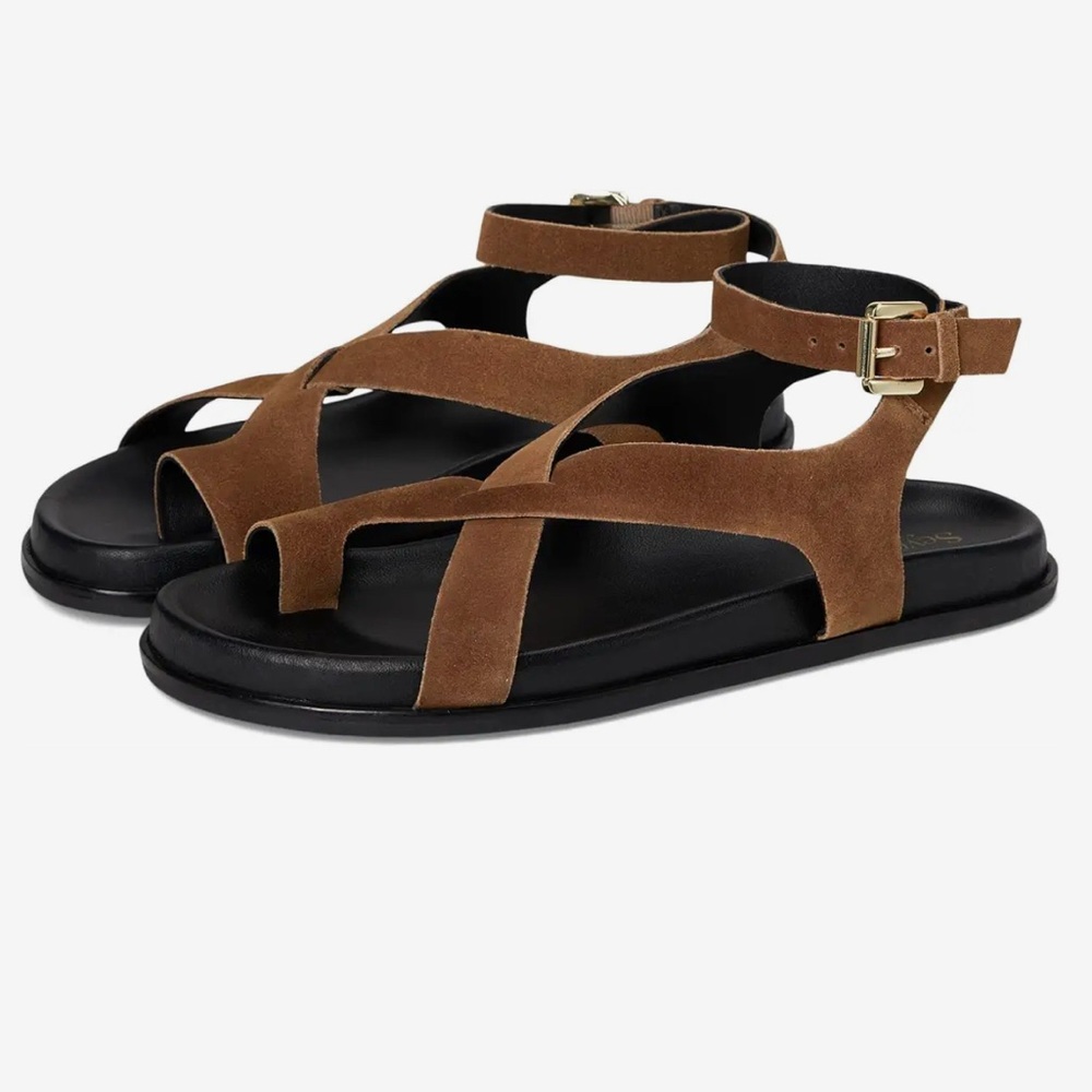 Seychelles Tan Suede Sandals